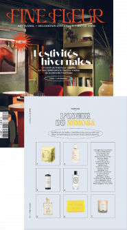 article magazine Fine Fleur bougie parfum mimosa cantique divina d'optique molinard Alma Cuántica Collection